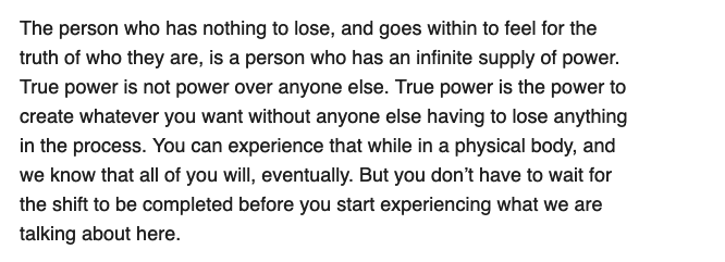 True power is the power to create whatever you want without anyone else having to lose anything in the process.