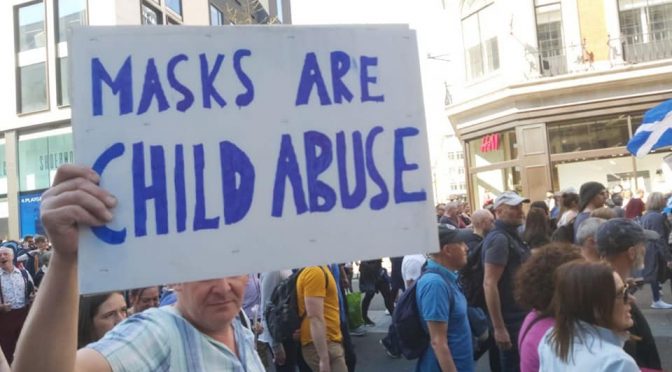 Antilockdown & Antivaccins protest in London.